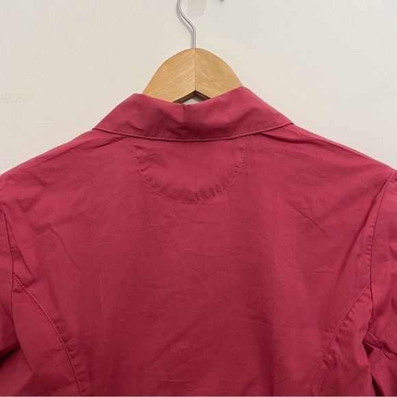2/40$ Cotton long sleeves pink blouse Coupé fushia cotton spandex polyest Medium - Picture 7 of 15